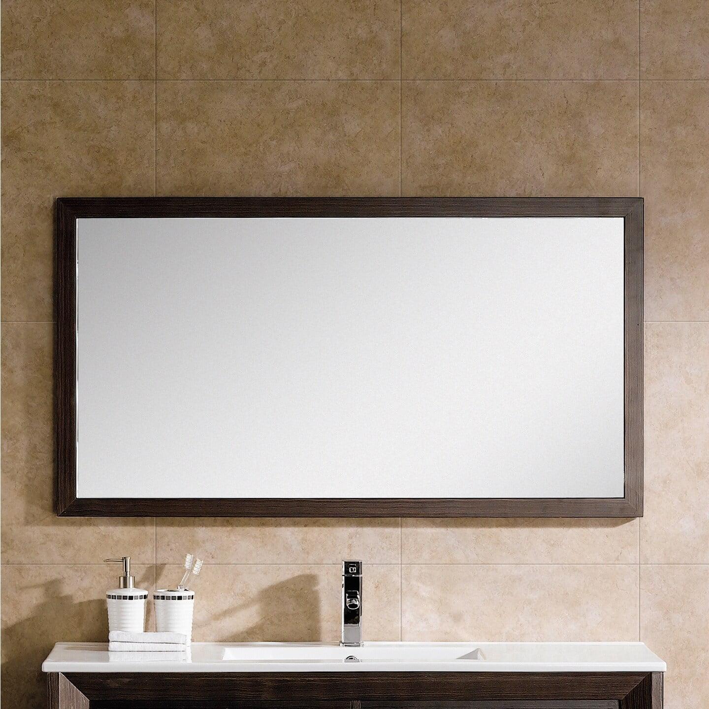 Imperial II 48-Inch Black Wood Bathroom Vanity Mirror