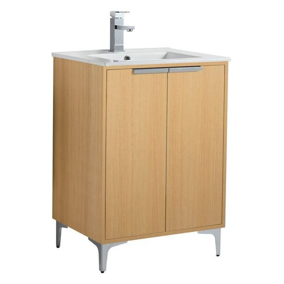 Fine Fixtures Wilmington 24 Inch Bathroom Vanity With Sink - Fully Assembled Bathroom Sink Cabinet, Bathroom Vanities, Wood Bathroom Vanity, Small Bathroom Sink Cabinet, 24 Bathroom Vanity With Sink