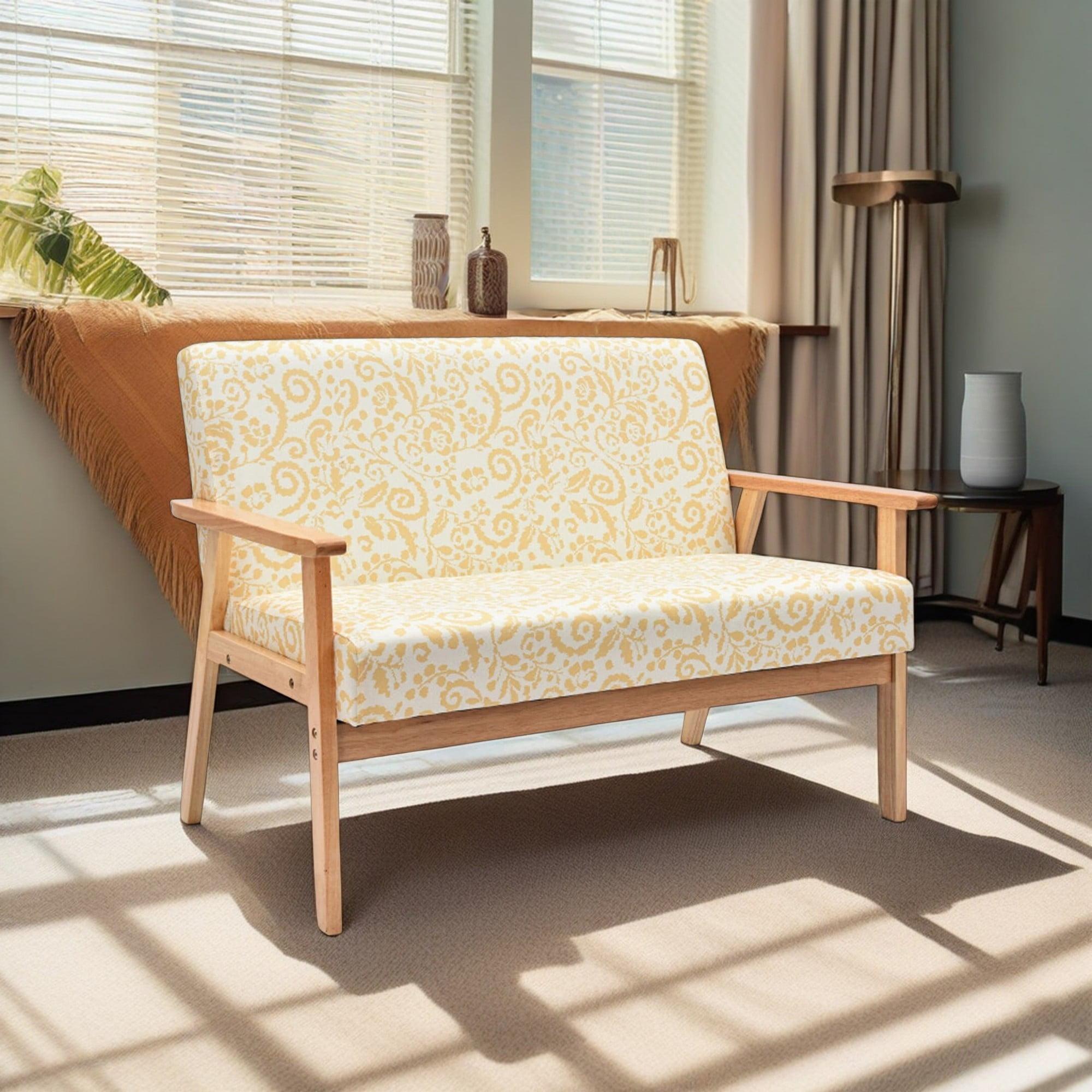 George Oliver Modern Fabric Loveseat Sofa Couch Upholstered 2-Seat Armchair