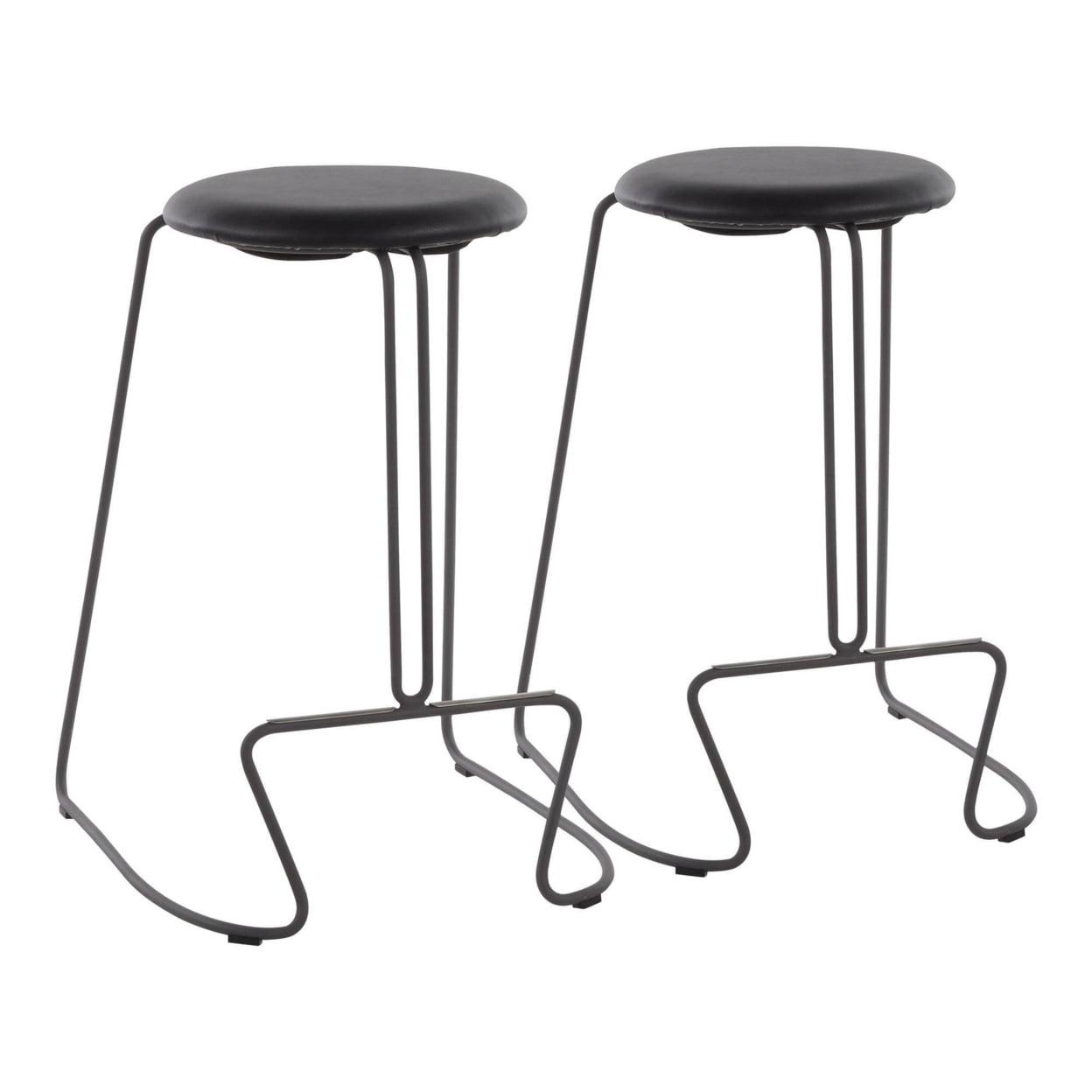 Wenty Upholstered Counter Stool with Metal Frame (Set of 2)