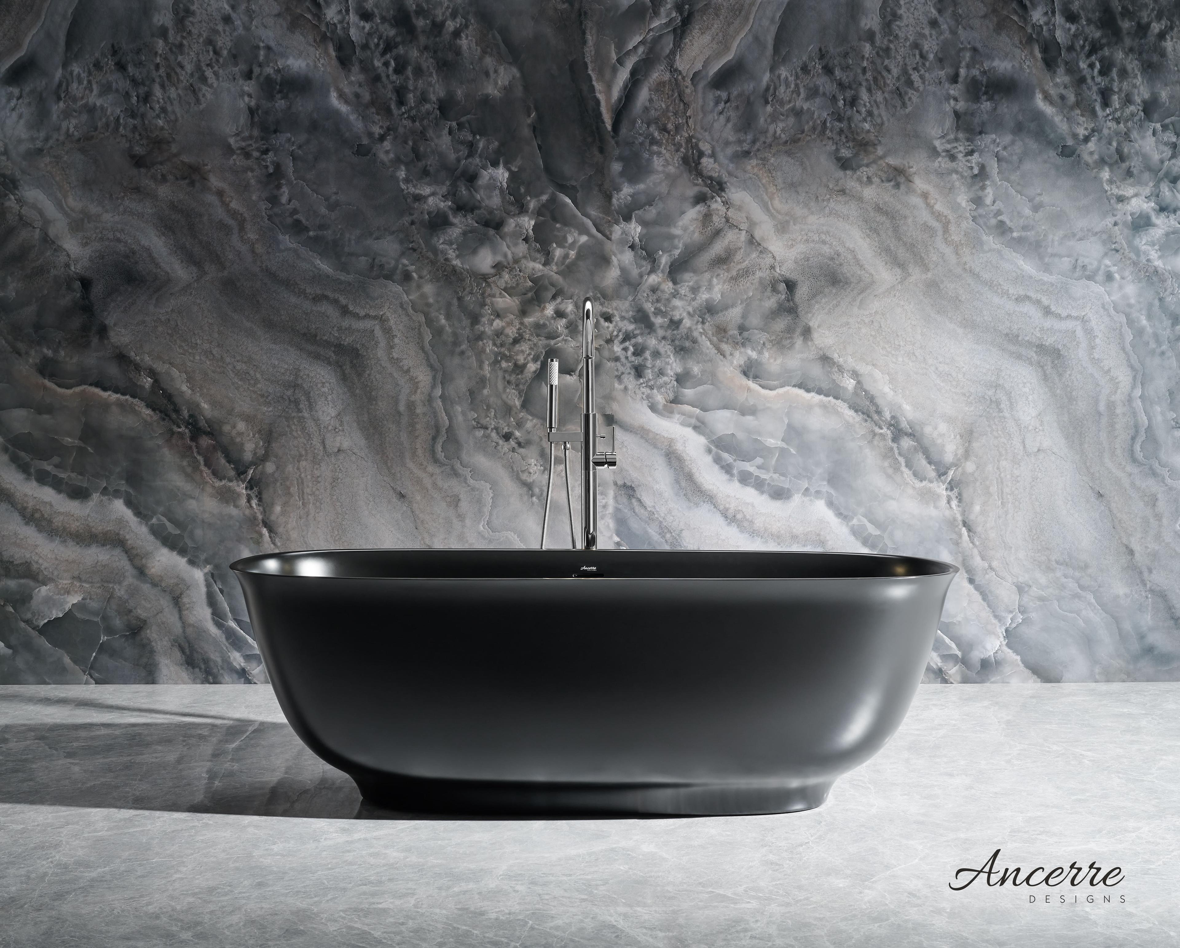 Fiore 67'' x 29.5'' Freestanding Soaking Solid Surface Bathtub