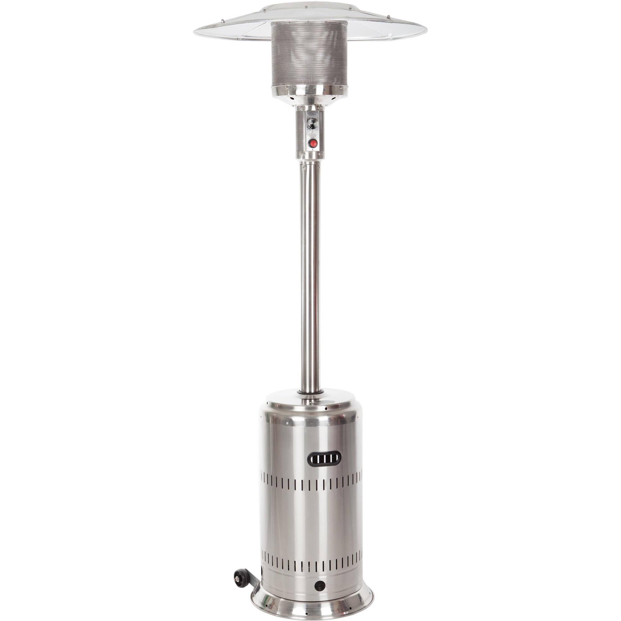 Fire Sense Fire Sense Performance Series Patio Heater with Wheels 50,000 BTU Output-Unpainted Stainless Steel