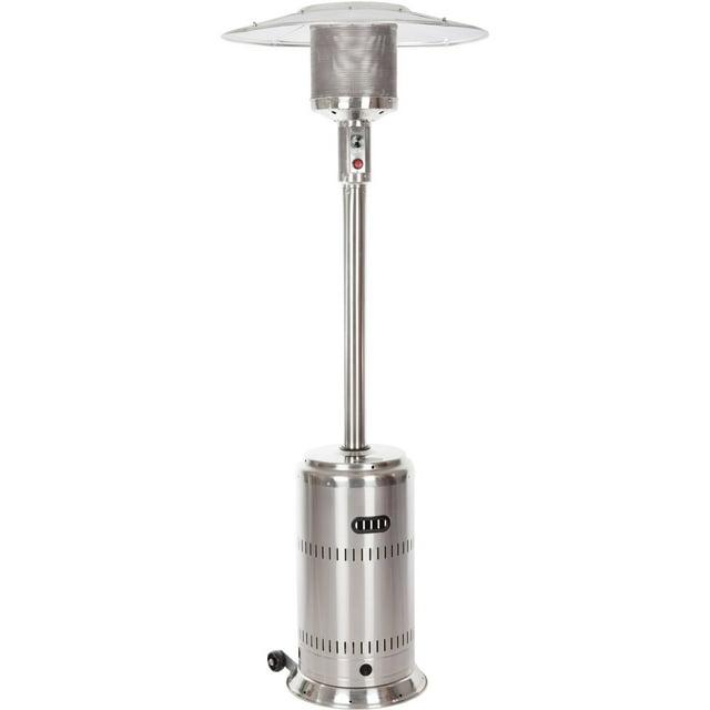 Fire Sense Fire Sense Performance Series Patio Heater with Wheels 50,000 BTU Output-Unpainted Stainless Steel