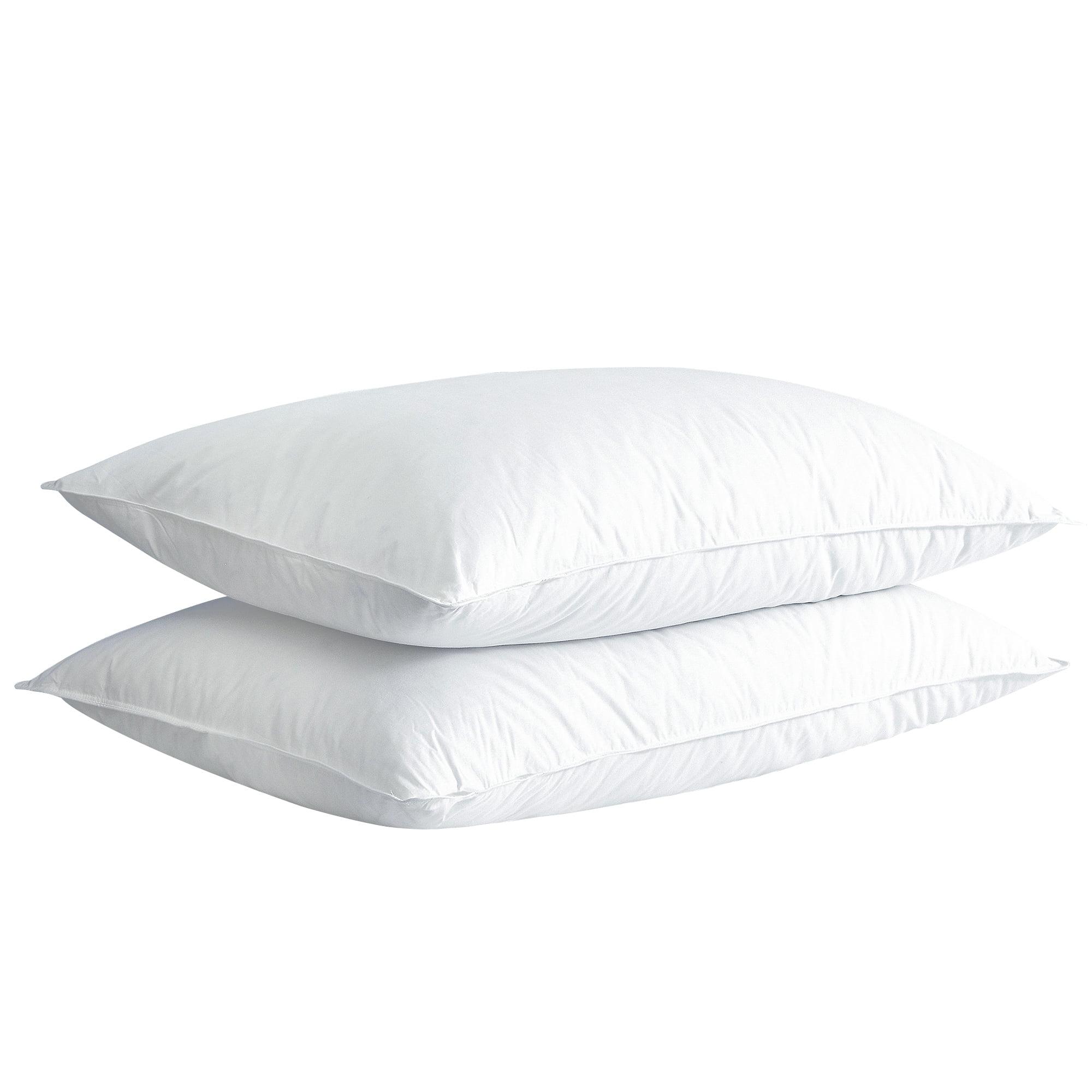 Jumbo White Feather Down Blend Bed Pillow Set