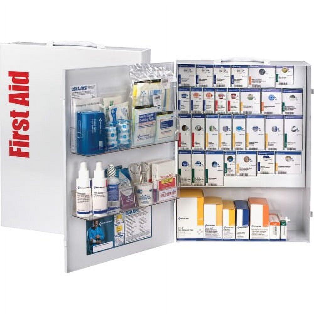 White Steel Wall-Mount First Aid Cabinet with Shelves