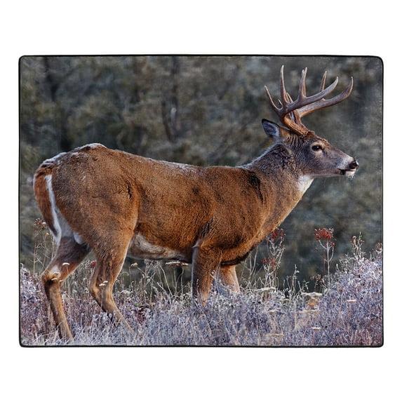 First Frost Buck Raschel Throw Blanket, 50 x 60 inches