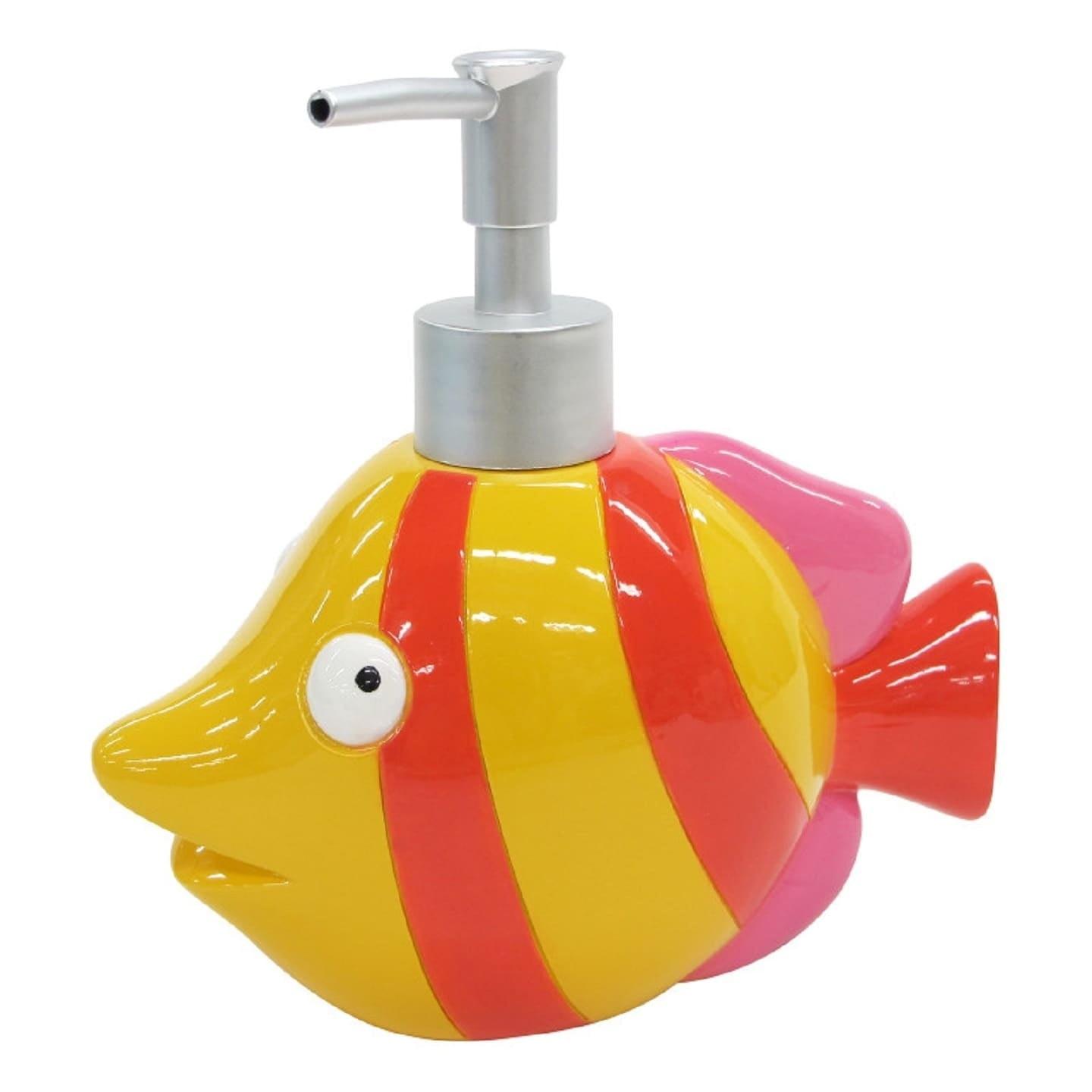 Yellow and Red Resin Fish Tails Lotion Pump