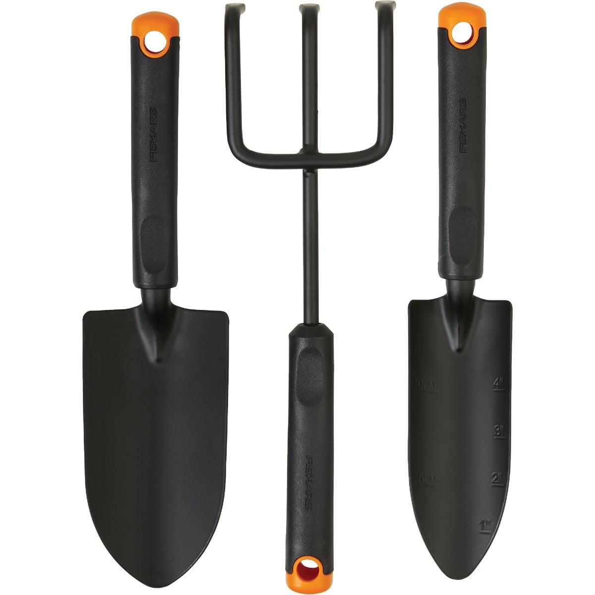 Fiskars Black Steel 3-Piece Garden Tool Set