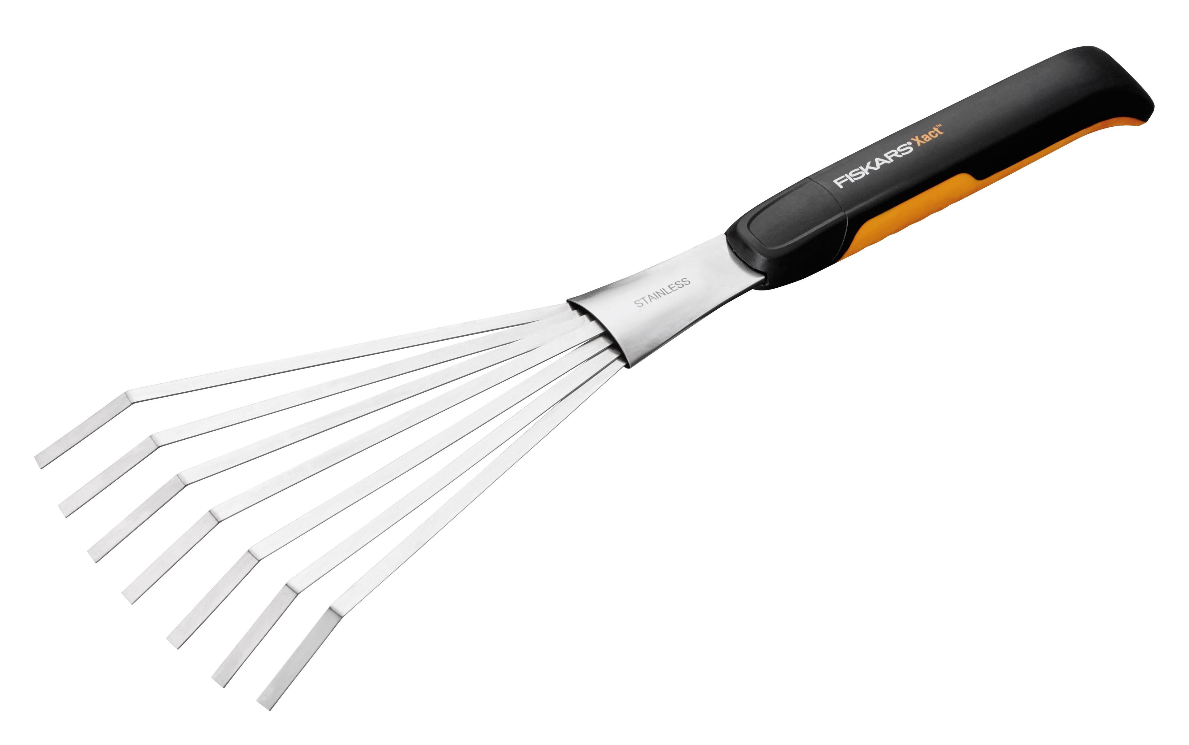 Fiskars Black and Orange Steel Hand Garden Rake