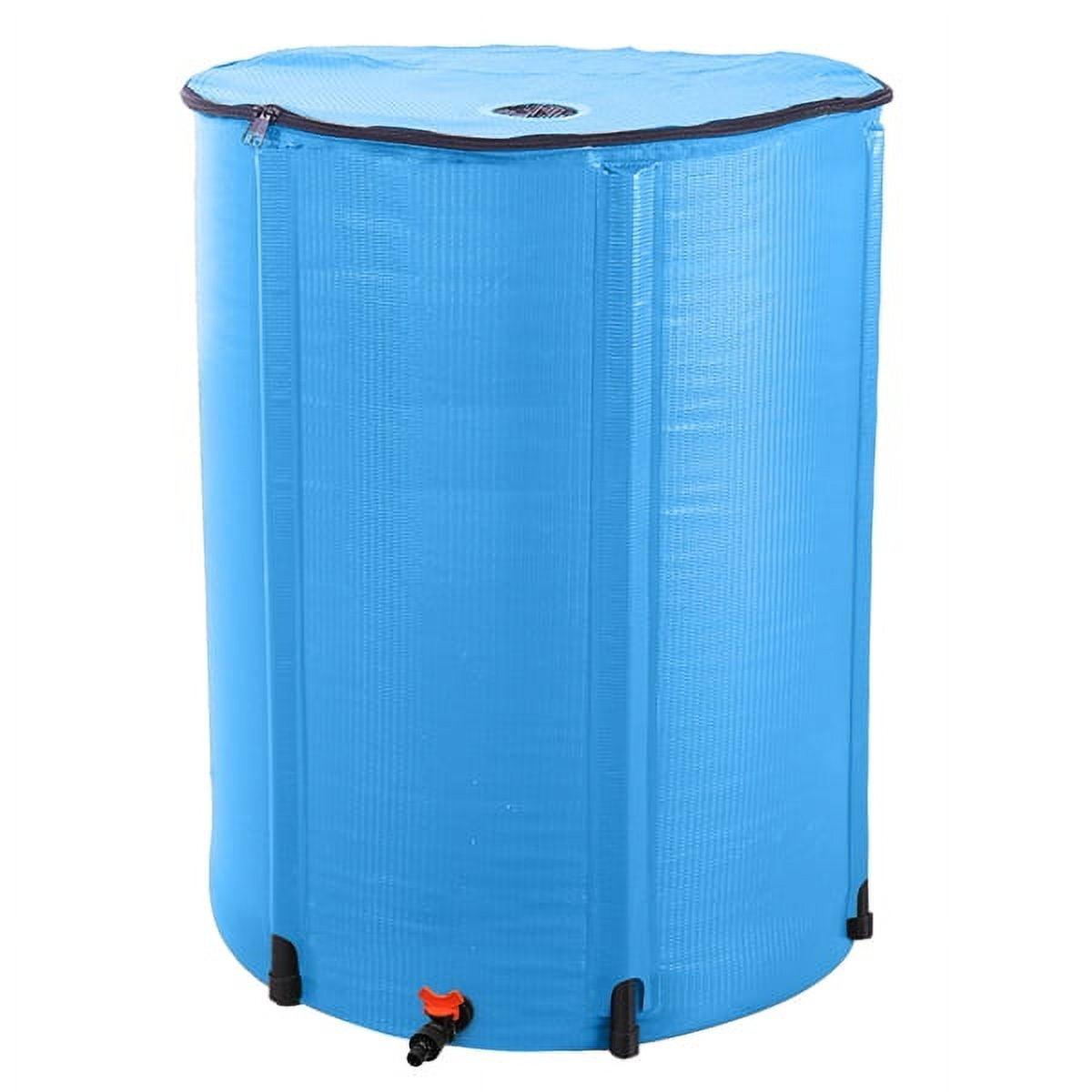 Winado Portable 100 Gallon Rain Barrel Patio Water Storage Barrel Blue