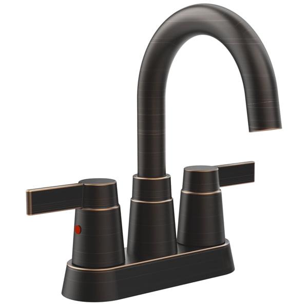 Fithood Bathroom Faucet Oil Rubbed Bronze 2-Handle Bathroom Sink Faucet 360 Degree High Arc Swivel Spout Centerset 4 Inch Vanity Faucet Bathroom Faucet 3 Holes Lavatory Faucet