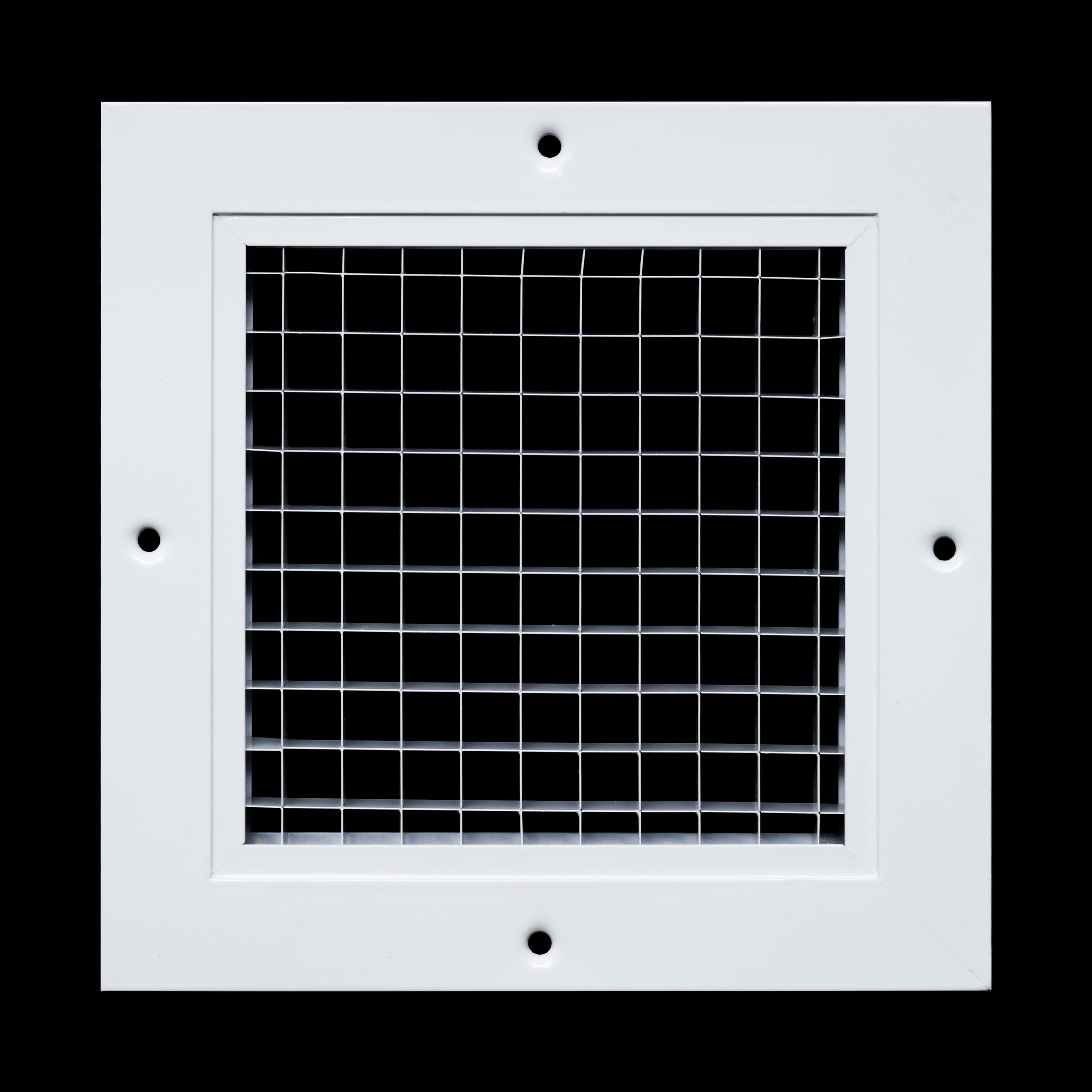 Fits 6x6 Duct Opening | Aluminum Eggcrate Return Air Grille | Low Noise & High Air Flow, Rust Proof Vent Cover Grill for Sidewall & Ceiling | White | Outer Dimensions: 7.75" X 7.75"