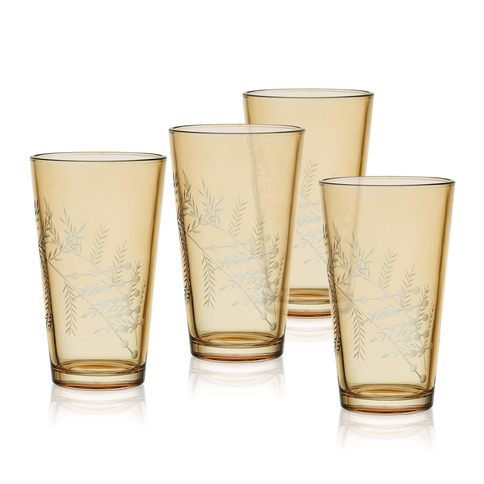 Fitz and Floyd Wildflower Highball Glasses