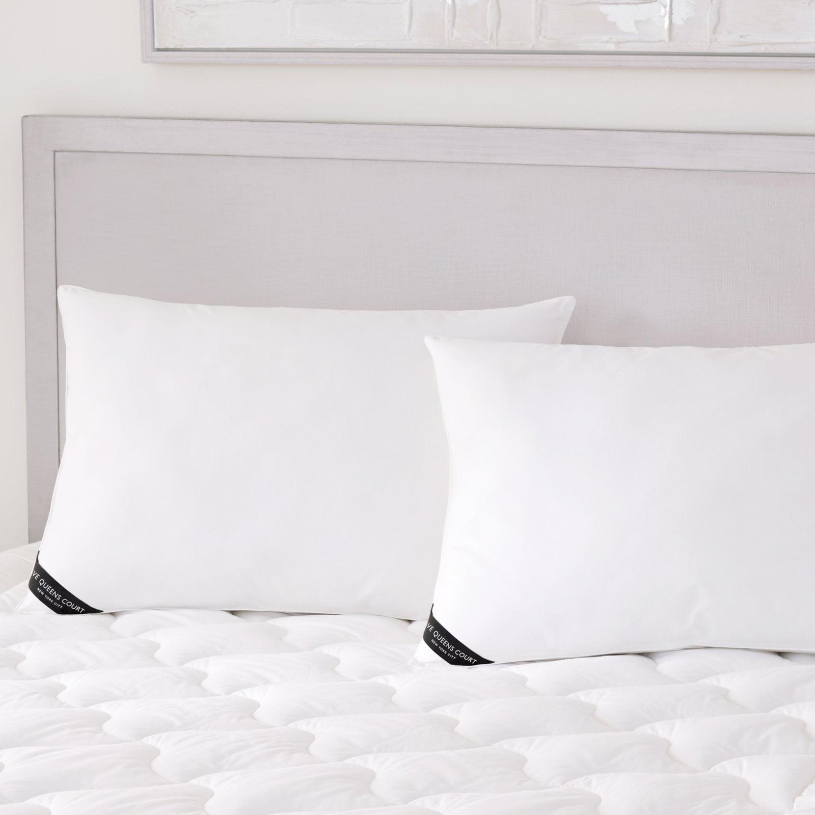 Medium Density White Hypoallergenic Down Alternative Bed Pillow Set