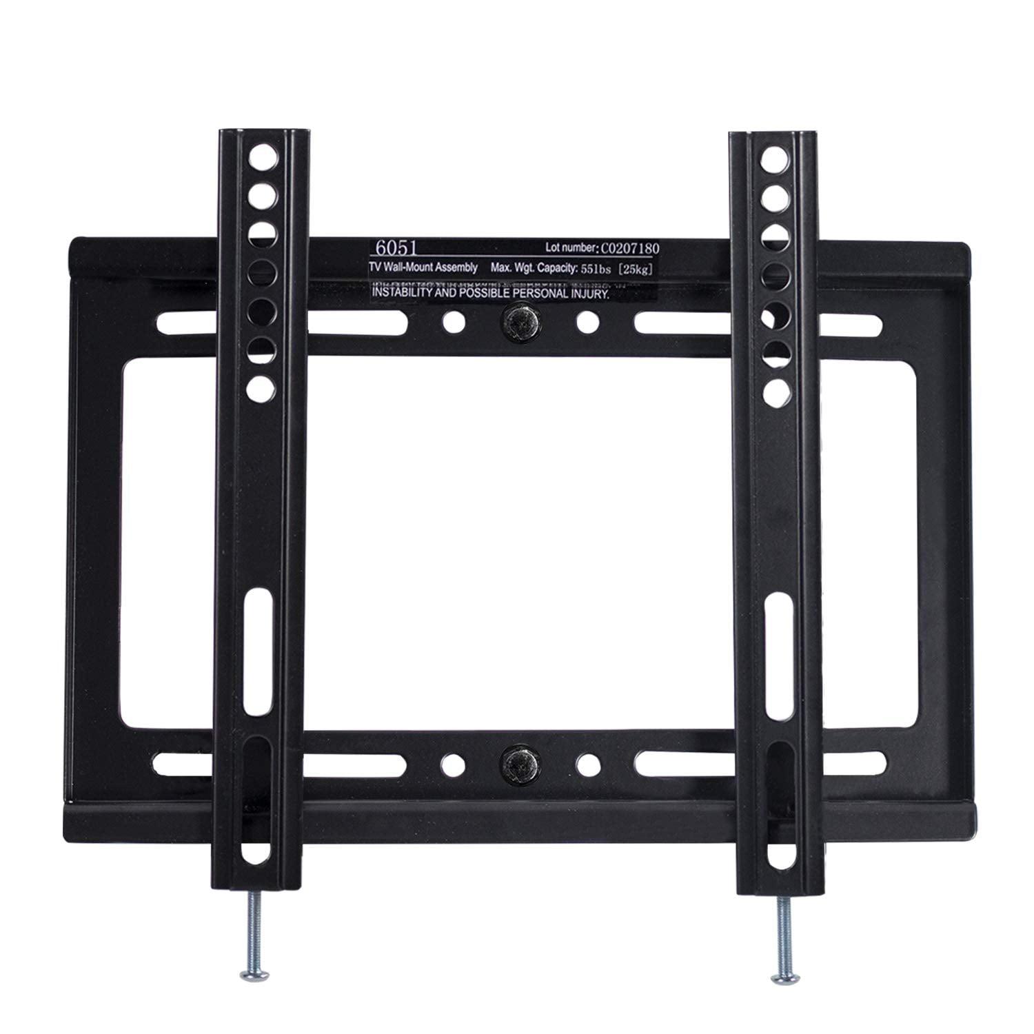 Fixed Black Steel Wall Mount for 14"-42" TVs