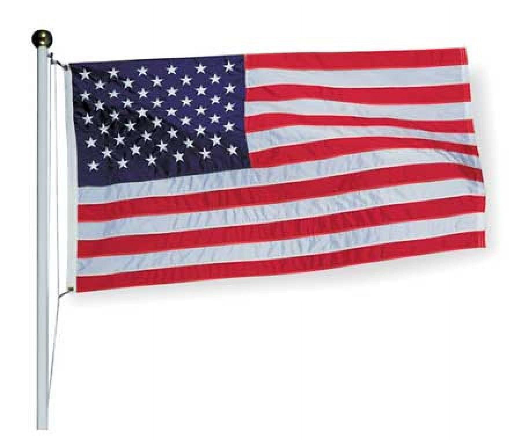 Patriotic 8x12 ft. Nylon American Flag with Embroidered Stars