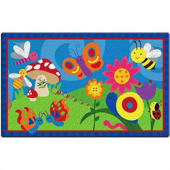 Flagship Carpets Cutie Bugs Kids and Baby Non Slip Area Rug, 3' x 5'