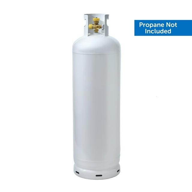 Flame King Flame King 100LB Multi-Valve Propane Tank LP Cylinder with High Capacity Filler, White