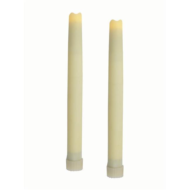 Flameless Taper Candle, Ivory - Set of 2