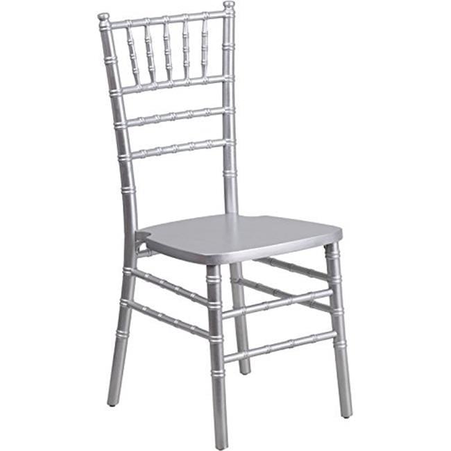 Flash Furniture HERCULES Series Silver Wood Chiavari Chair