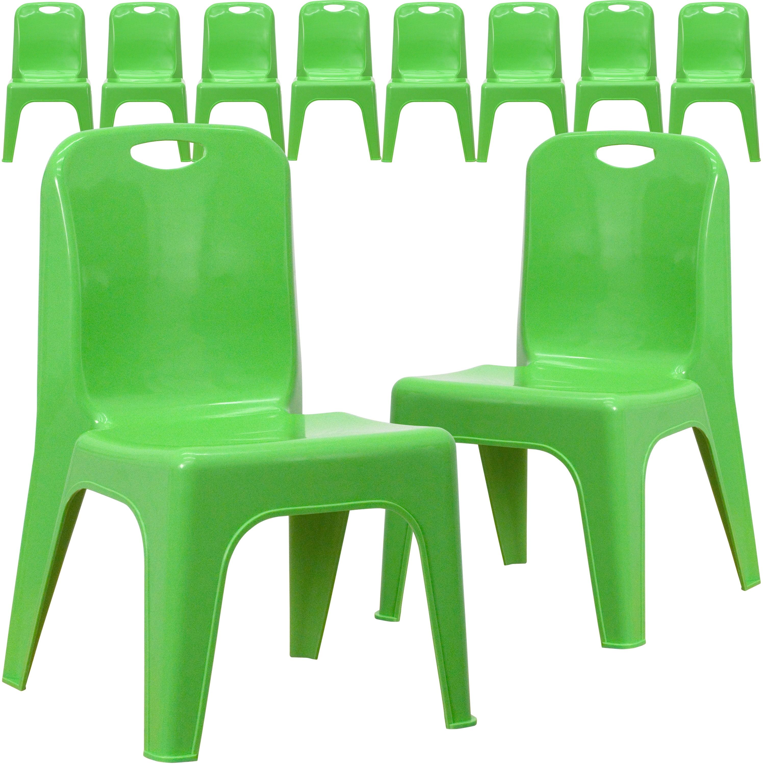 Goddard Plastic Stackable School Chair with Carrying Handle and 11'' Seat Height