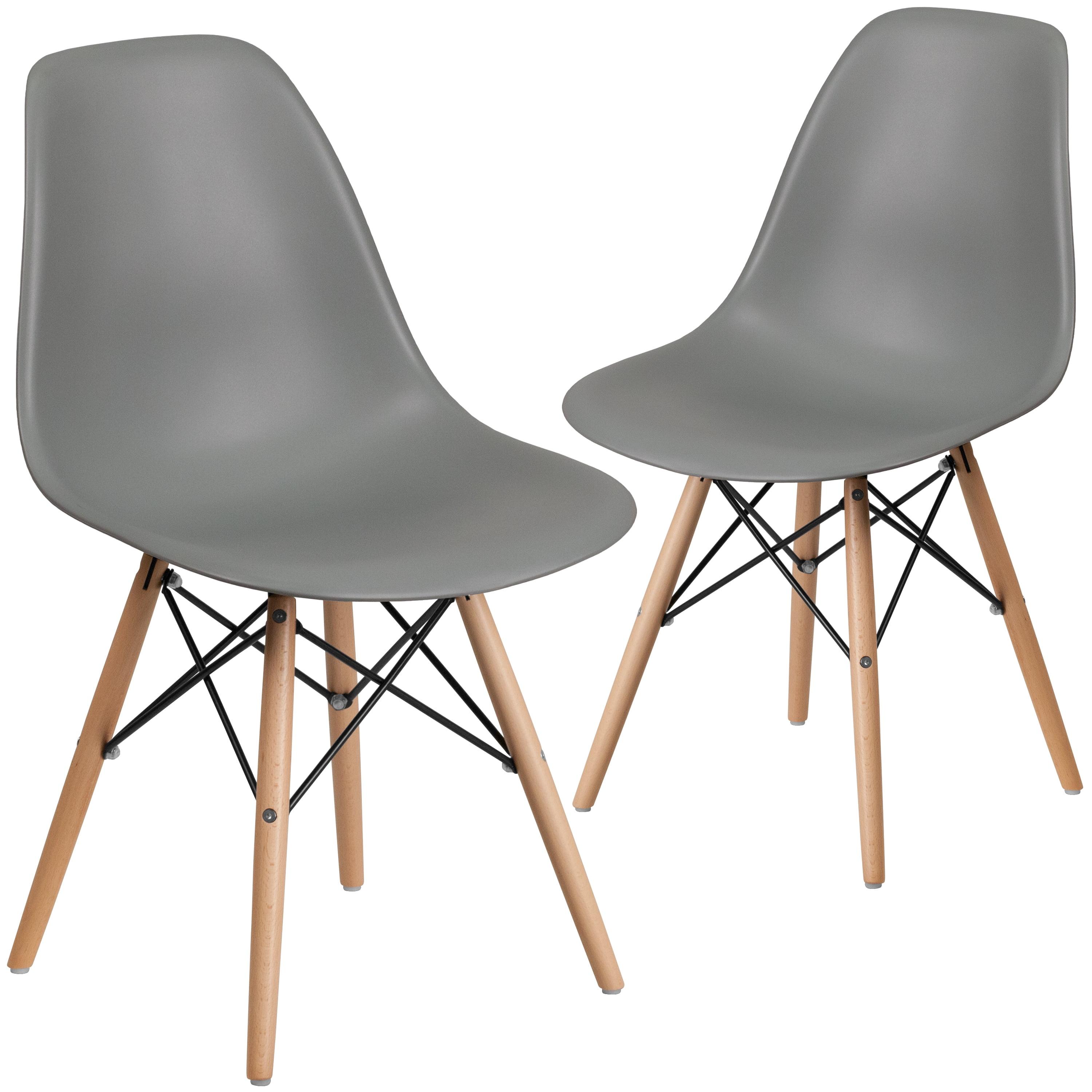 Chair with Wooden Legs for Versatile Kitchen, Dining Room, Living Room, Library or Desk Use (Set of 2)
