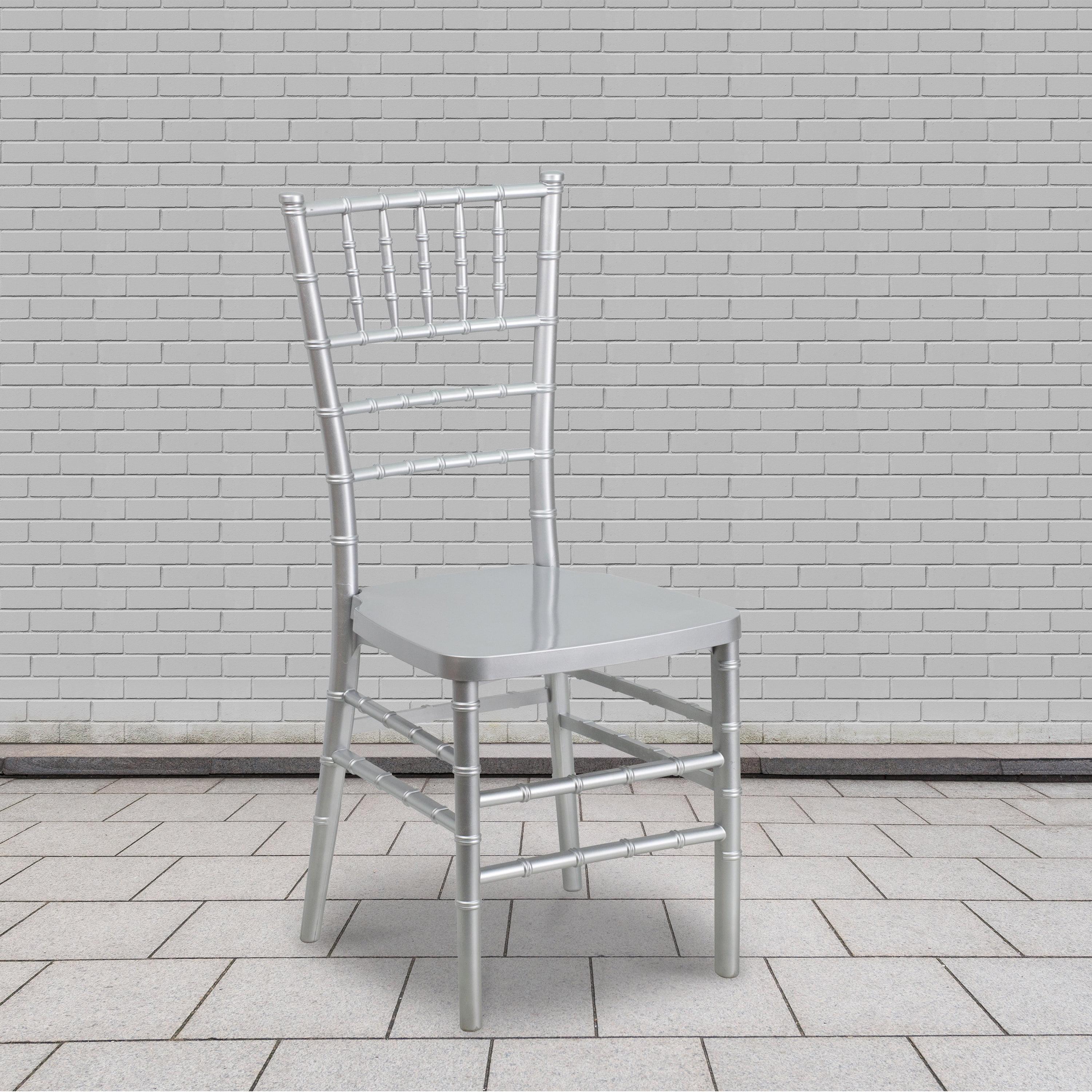 Elegant Silver Resin Chiavari Event Chair