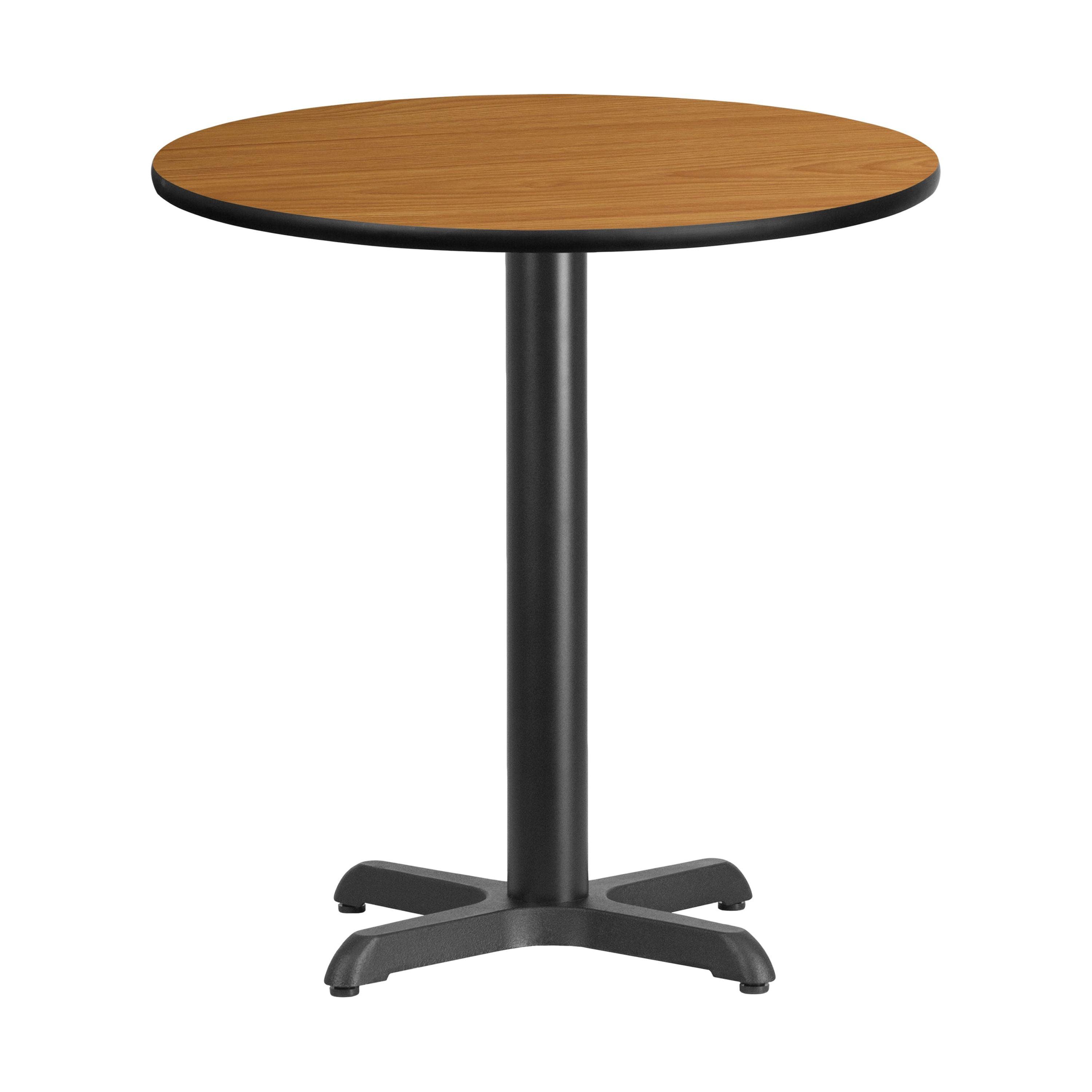 Flash Furniture Carrus Round Laminate Table Top with Height Table Base