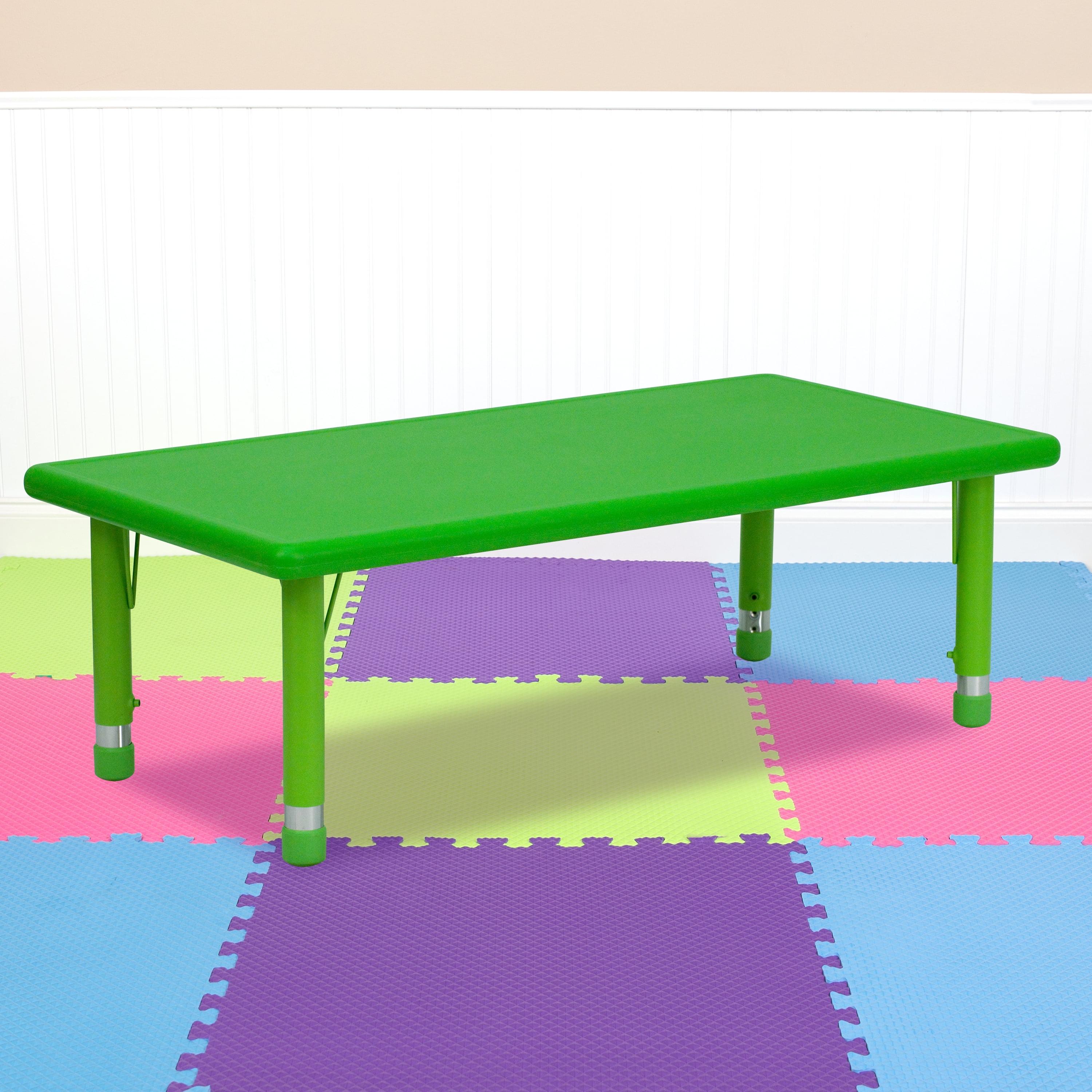 Goddard 24"W x 48"L Plastic Adjustable Activity Table - School Table for 6