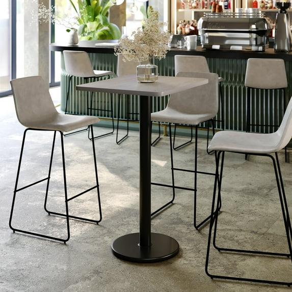 Flash Furniture Carrus Rectangular Laminate Dining Table Top with Round Base