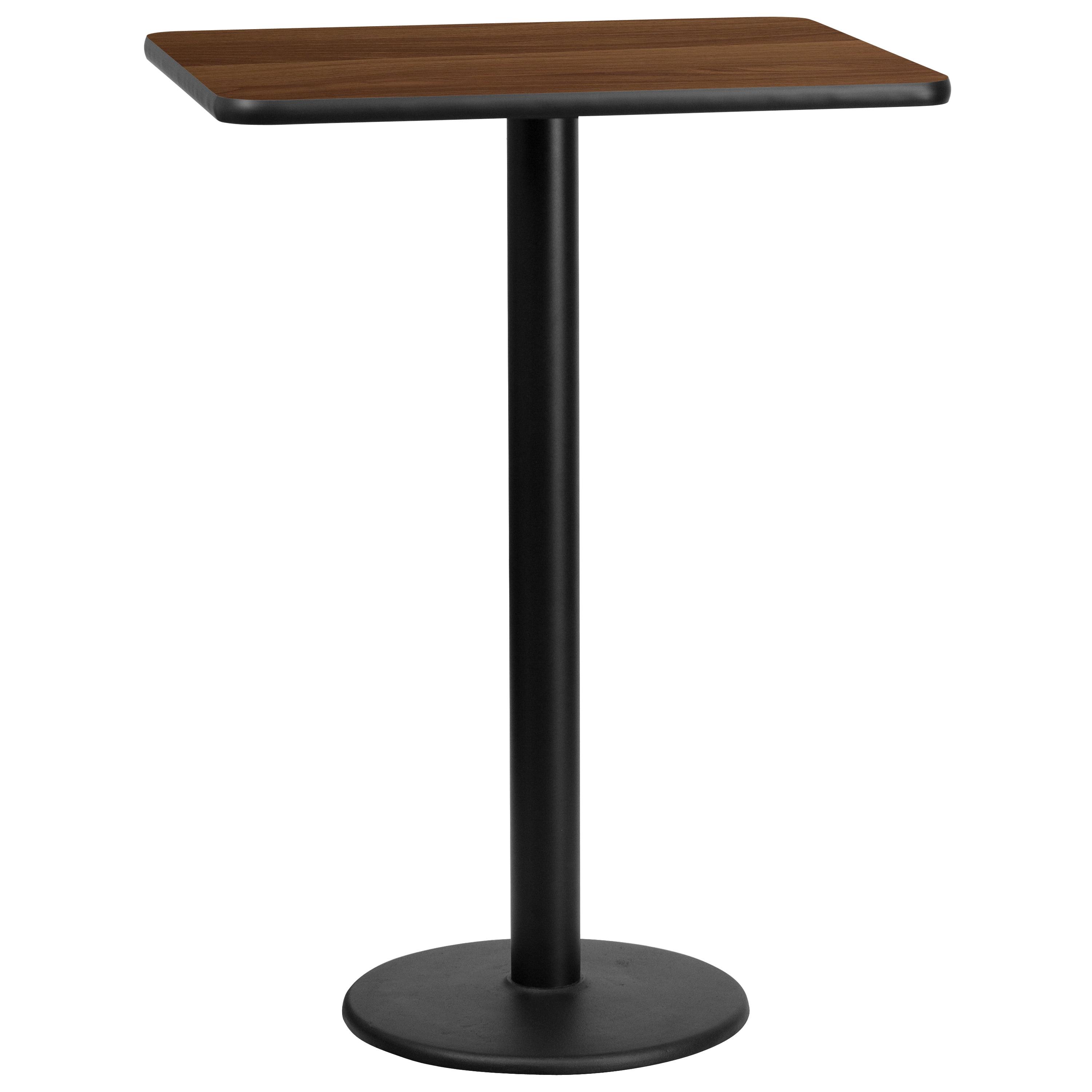 Carrus Rectangular Laminate Dining Table Top with Round Base