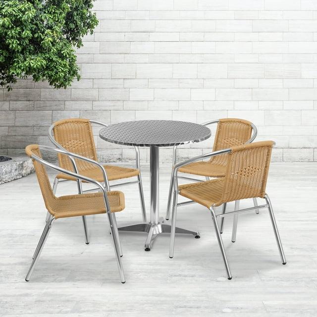 Flash Furniture Lila Round 5 Piece Dining Set