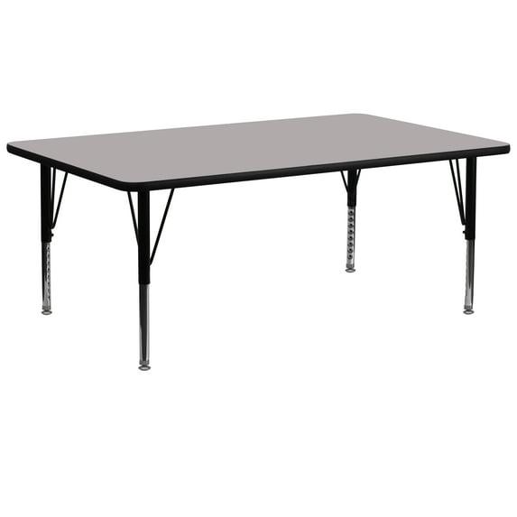 Goddard 24''W x 48''L Rectangular HP Laminate Activity Table - Adjustable Legs
