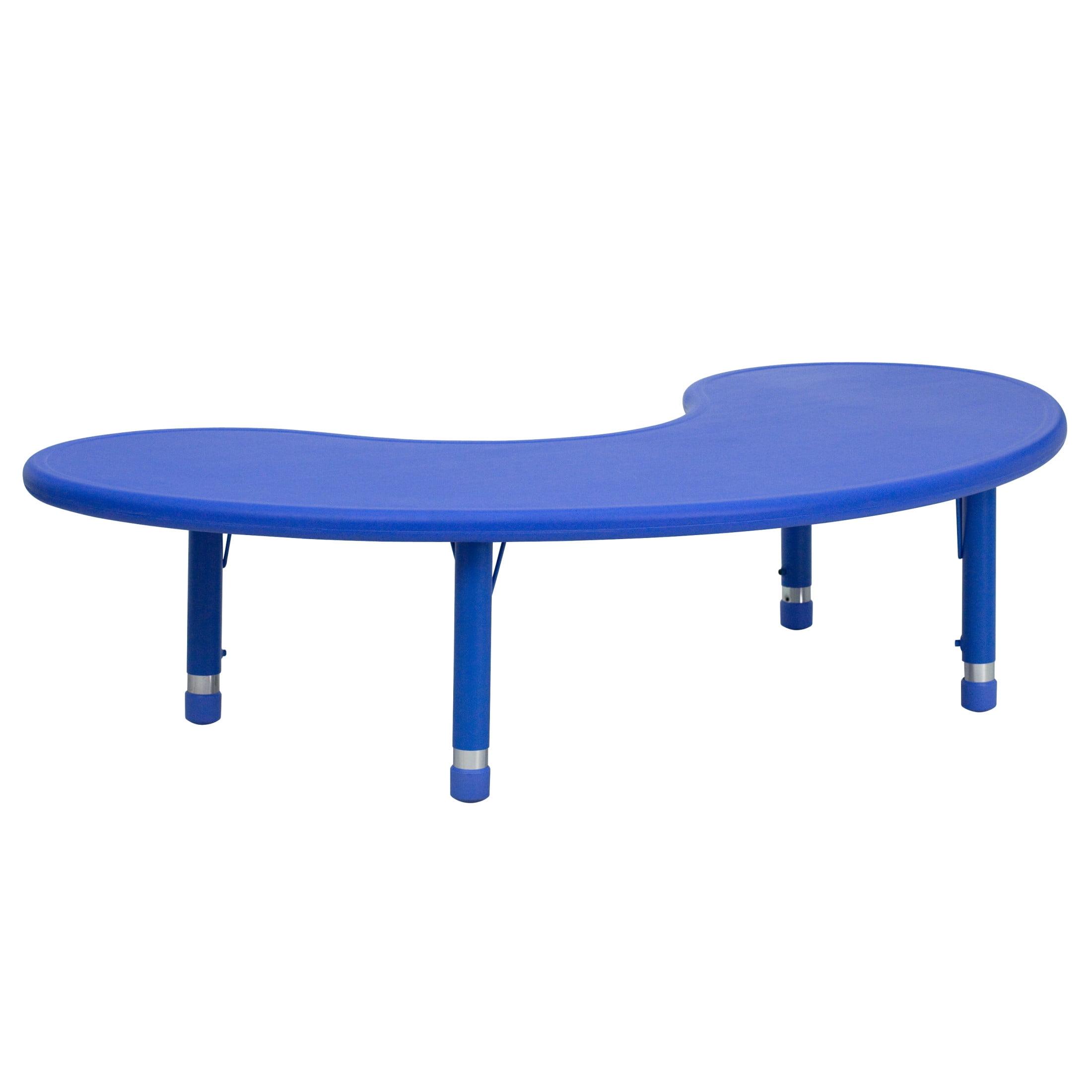 Half-Moon Plastic Adjustable Height Kids Activity Table by Flash Furniture