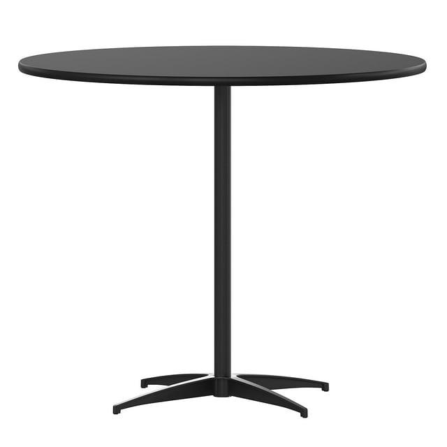 Flash Furniture Marrel Round Wood Cocktail Table with Columns by Flash Furniture