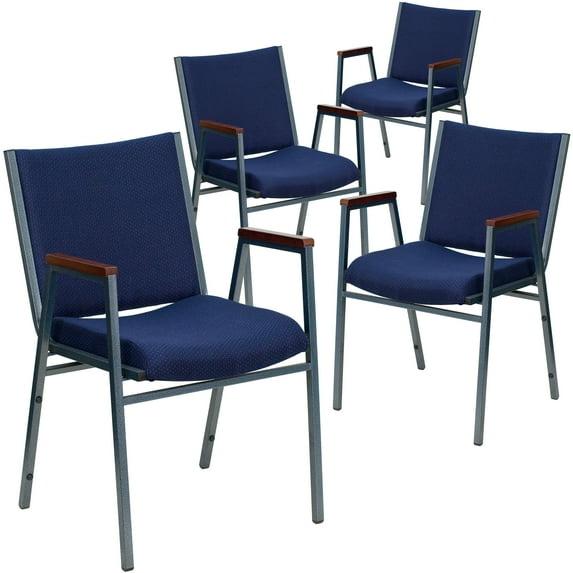 Flash Furniture Aliya Heavy Duty Stack Chair with Arms (Set of 4)