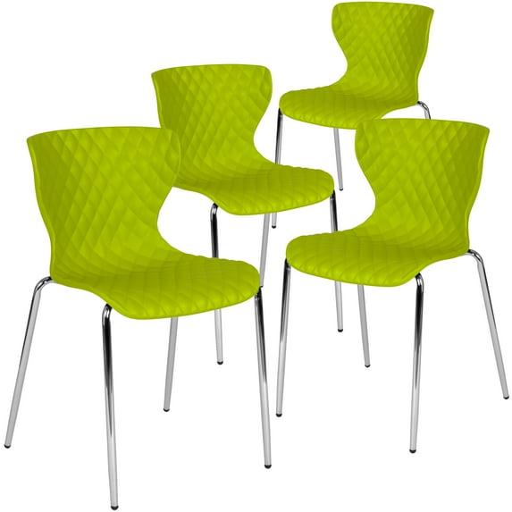 Lowell Contemporary Design Plastic Stack Chair (Set of 4)