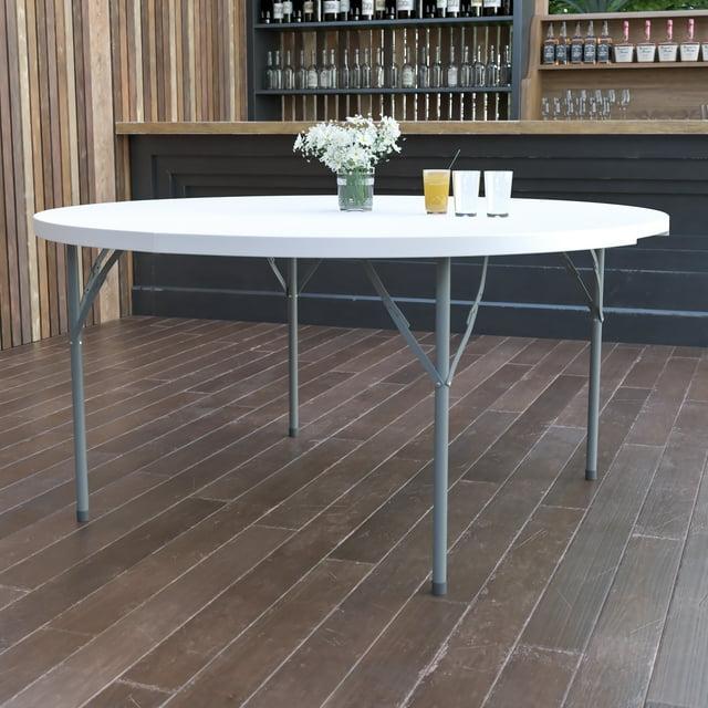 Noah 5' Round Plastic Event Folding Table by Flash Furniture