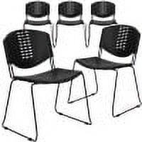 Hercules Series 400 lb Black Metal & Plastic Stackable Chair