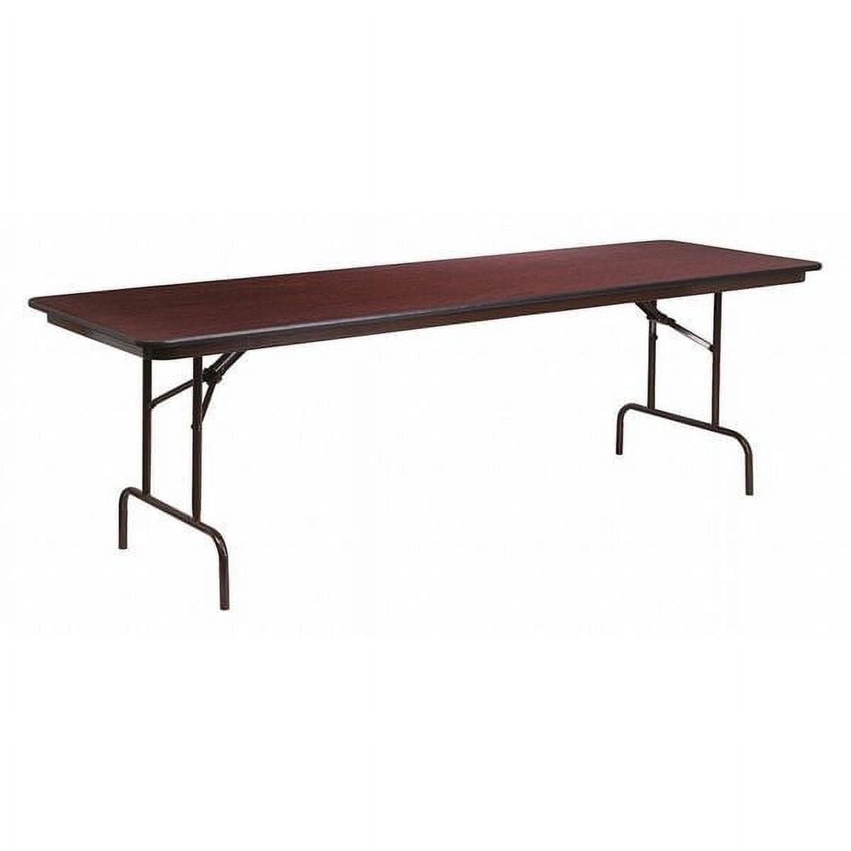 Flash Furniture Wofford 24" x 48" Rectangular Mahogany Melamine Laminate Folding Banquet Table
