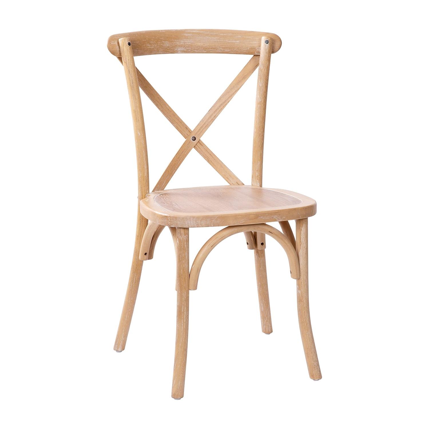 Flash Furniture Advantage Driftwood X-Back Chair