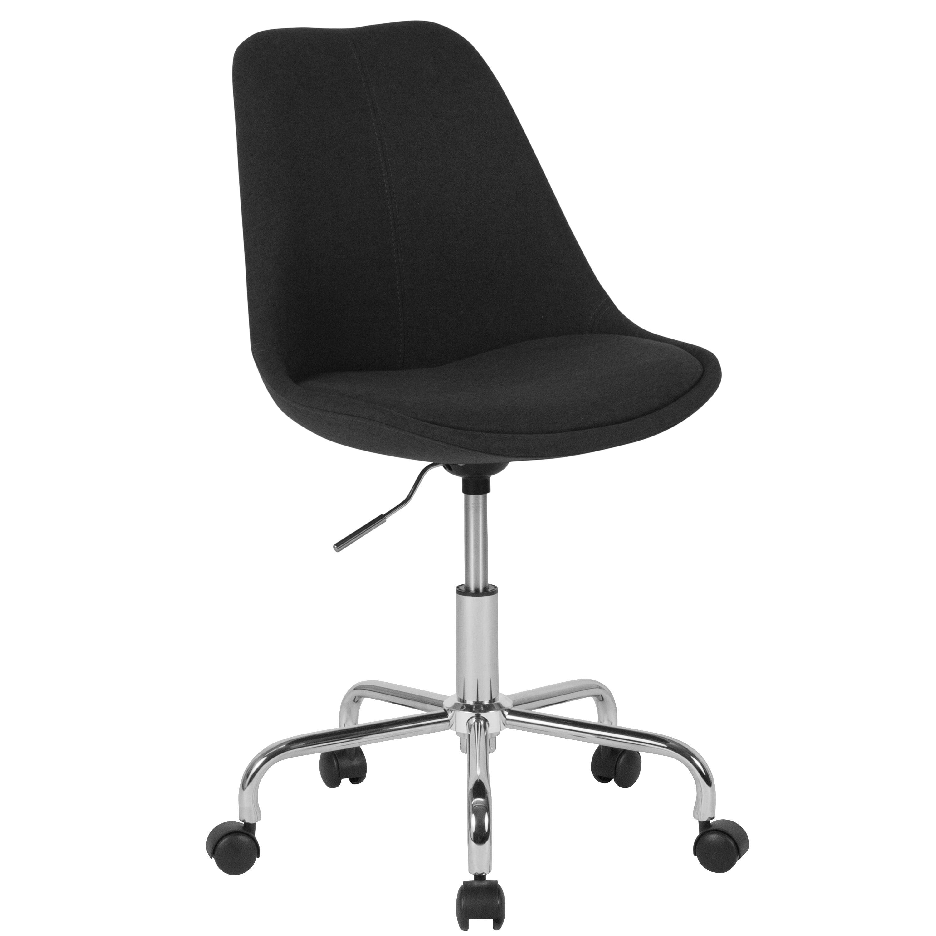 Flash Furniture Aurora Series Mid-Back Fabric Task Office Chair with Pneumatic Lift and Chrome Base