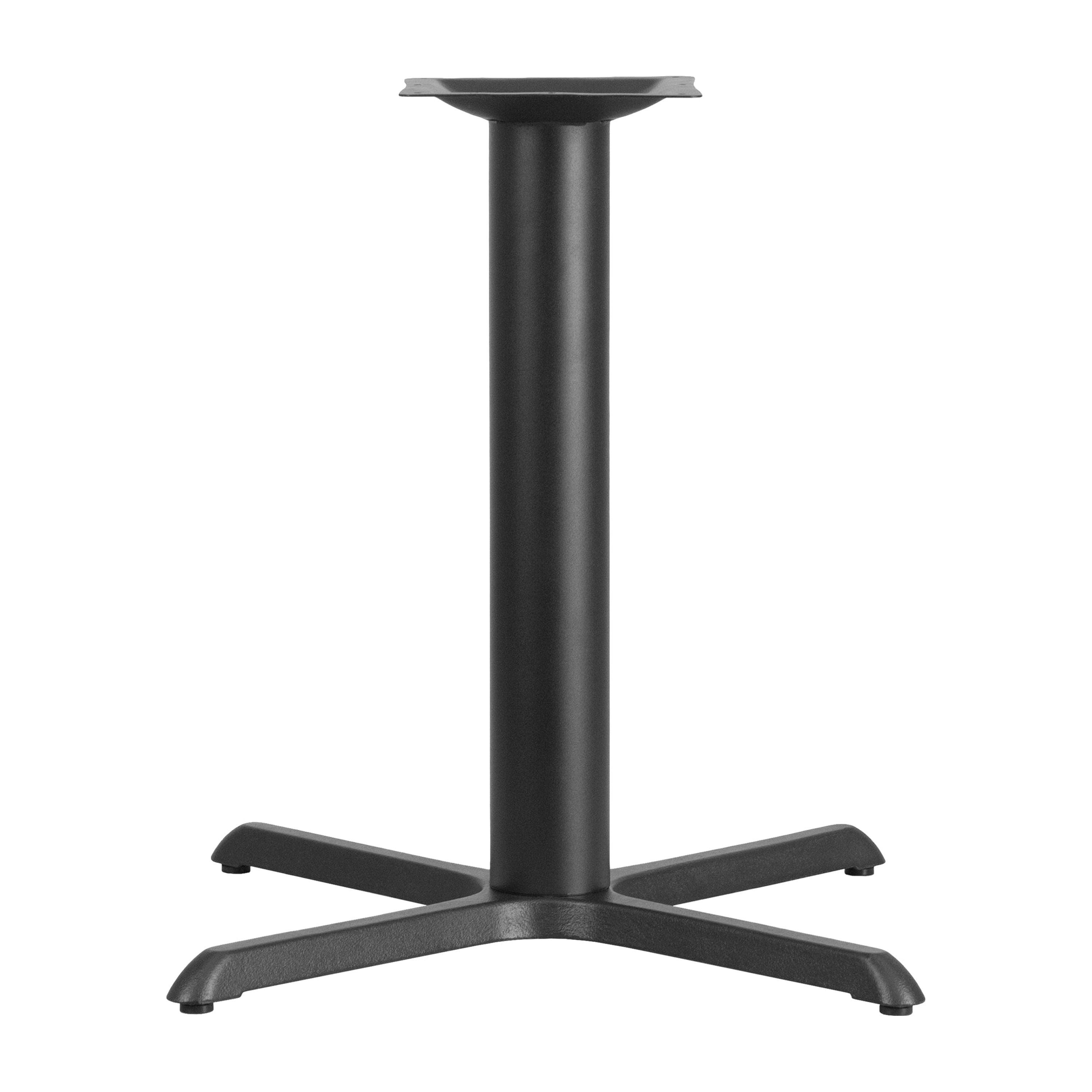 Beverly 22" x 22" Restaurant Table X-Base with 3" Dia. Table Height Column