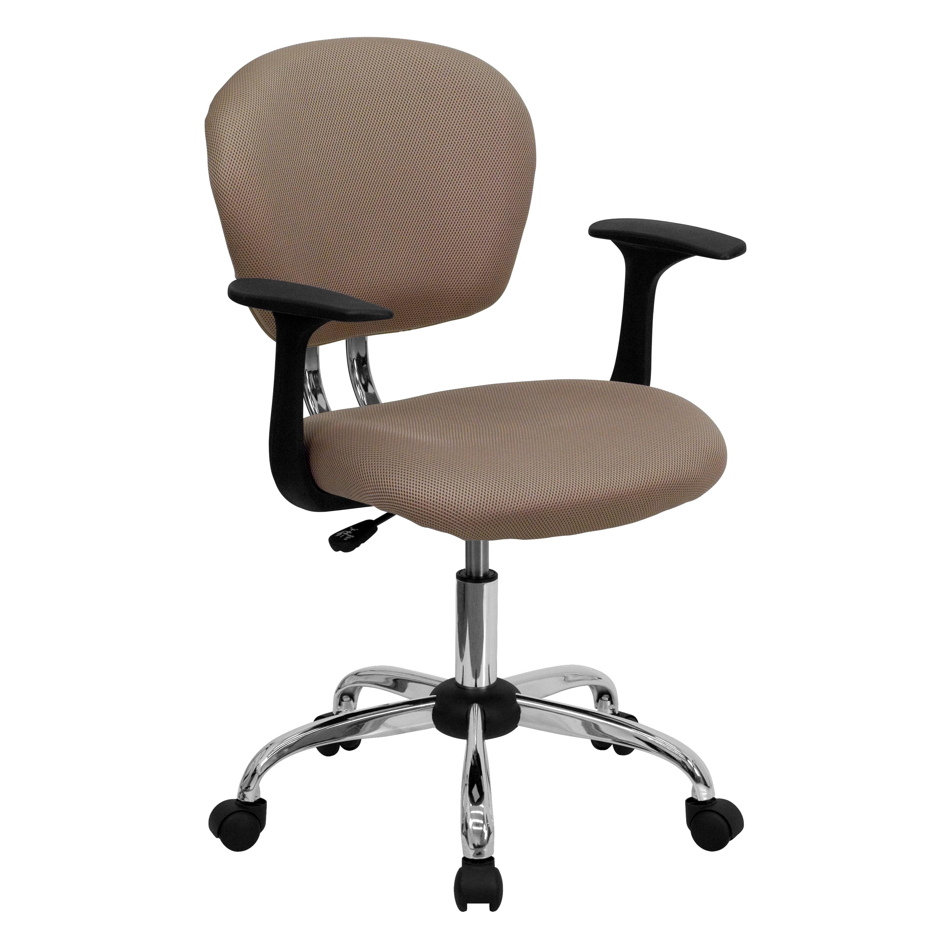 ErgoComfort Mid-Back Brown Mesh Swivel Task Chair