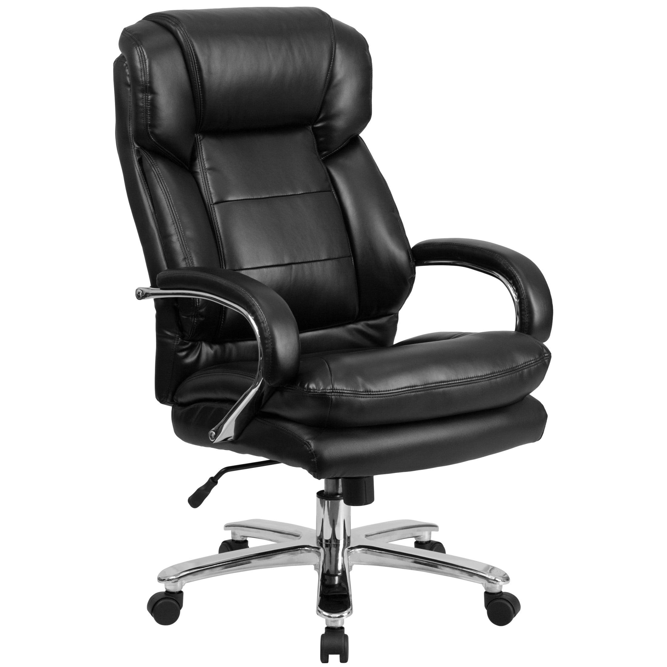 Belladonna Big & Tall LeatherSoft Ergonomic Office Chair with Headrest and Loop Arms by Flash Furniture