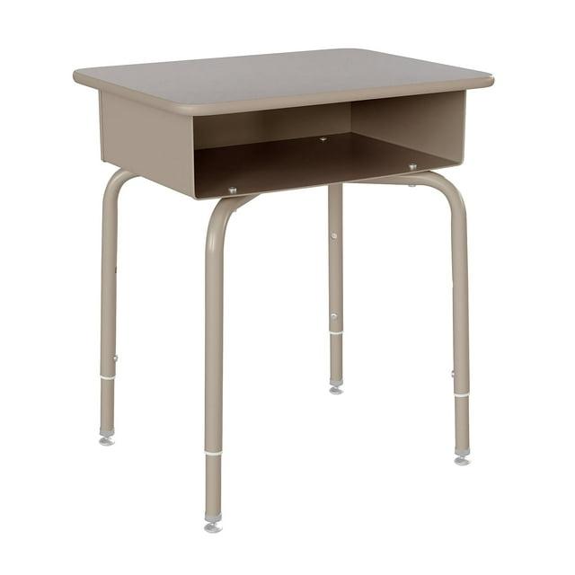Flash Furniture Goddard Height-Adjustable Open Front Student Desk with Metal Book Box