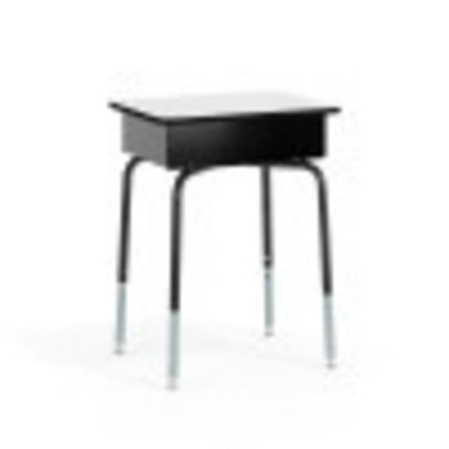 Flash Furniture Goddard Height-Adjustable Open Front Student Desk with Metal Book Box