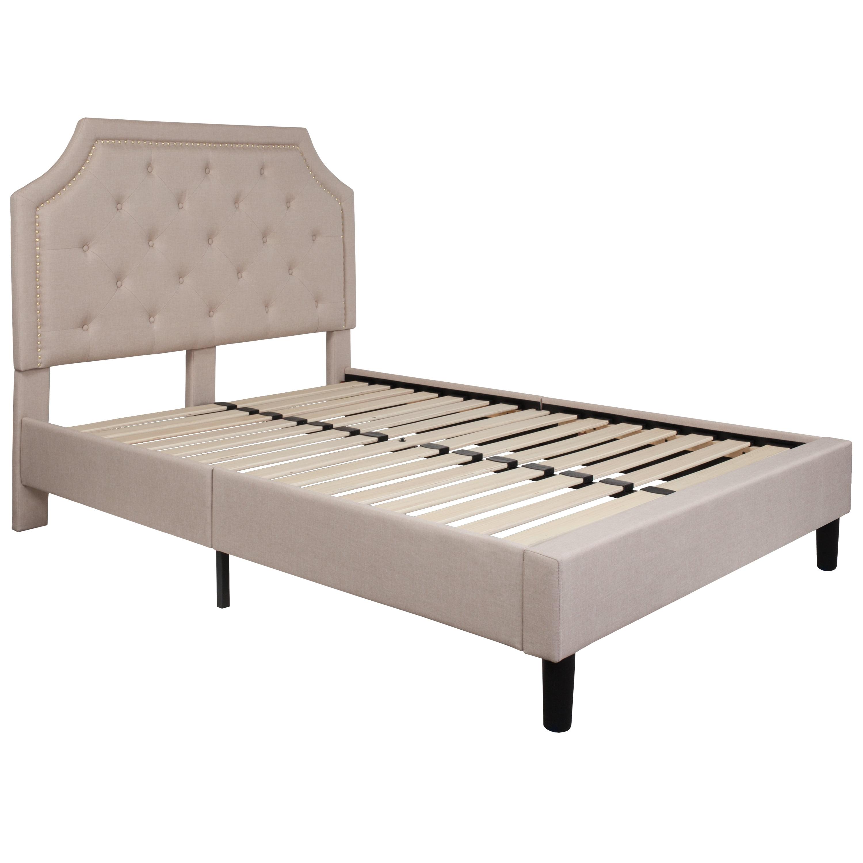 Flash Furniture Brighton Arched Tufted Upholstered Platform Bed