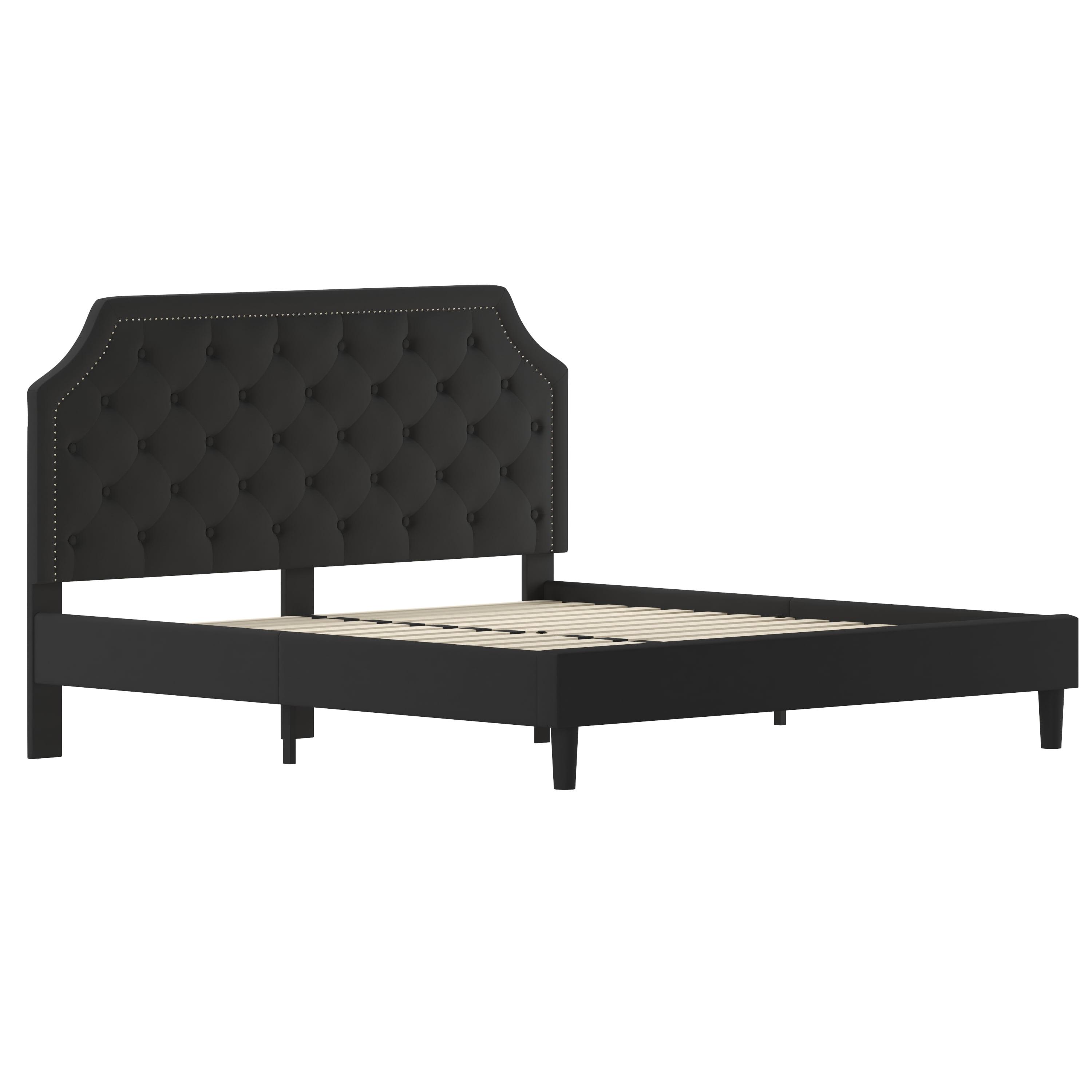 Flash Furniture Brighton Arched Tufted Upholstered Platform Bed