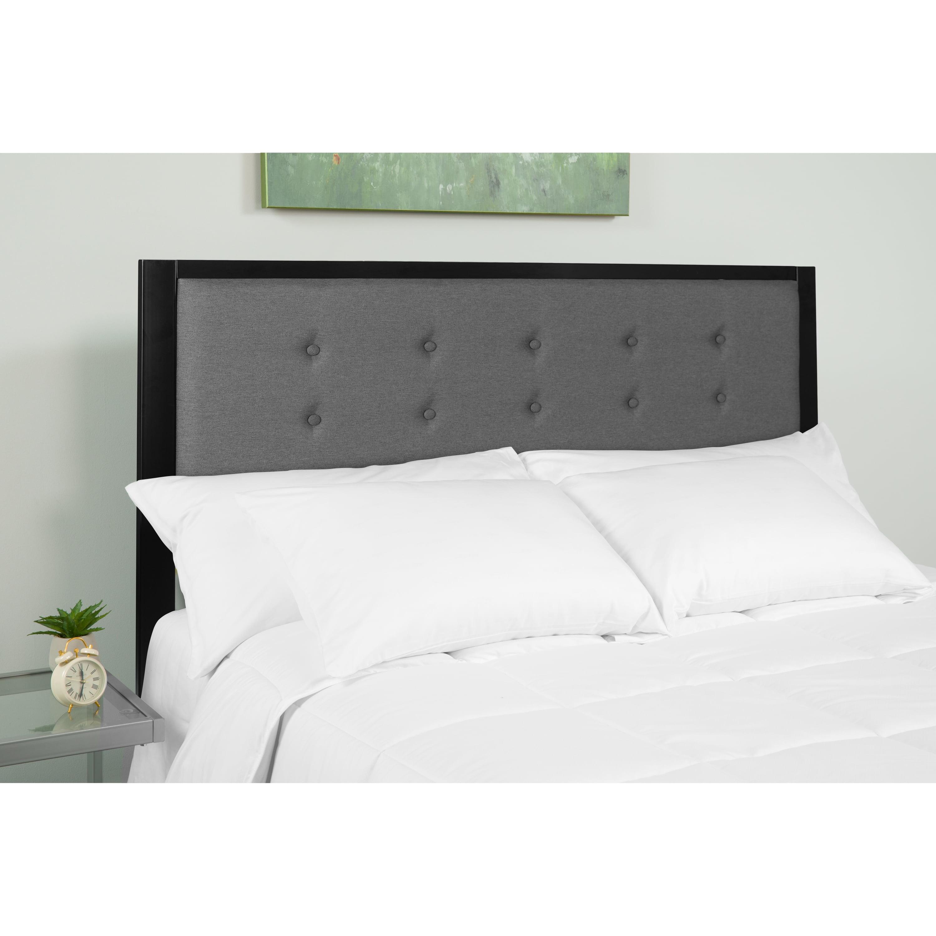 Bristol Dark Gray Tufted Upholstered King Metal Headboard